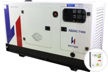 Дизельный генератор Исток АД20С-Т400-РПМ15 в кожухе с АВР