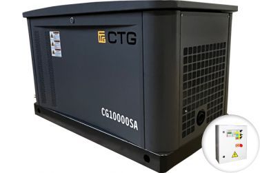 Газовый генератор CTG CG10000SA в кожухе с АВР