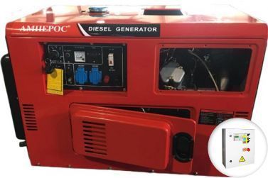 Дизельный генератор Амперос LDG 15000S в шумозащитном кожухе с АВР