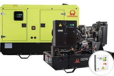 Дизельный генератор Pramac GDW90I в кожухе с АВР