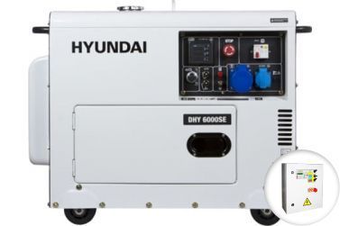 Дизельный генератор Hyundai DHY 6000SE в кожухе с АВР