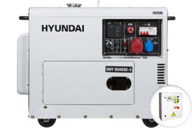 Дизельный генератор Hyundai DHY 8500SE-3 в кожухе с АВР
