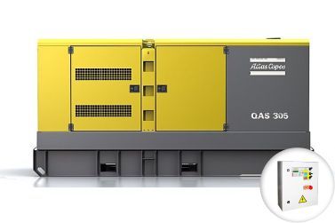 Дизельный генератор Atlas Copco QAS 305 в кожухе с АВР