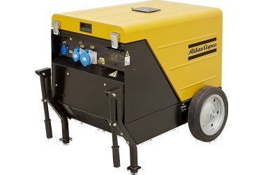 Бензиновый генератор Atlas Copco QEP S14 на шасси в кожухе