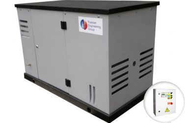 Газовый генератор REG SG10-230S в кожухе с АВР