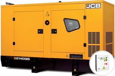 Дизельный генератор JCB G140QS в кожухе с АВР