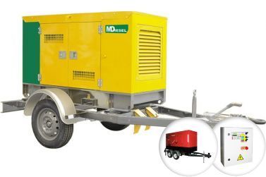 Дизельный генератор Mitsudiesel ЭД-20С-Т400-2РКМ29 в кожухе на шасси с АВР