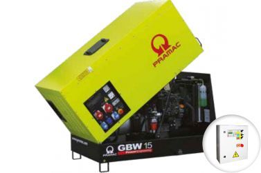 Дизельный генератор Pramac GBW22Y в кожухе с АВР