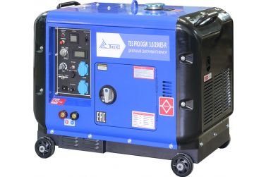 Сварочный дизельный генератор ТСС DGW 3.0/250ES-R в кожухе