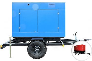 Дизельный генератор Азимут ЭД-40С-Т400-1РКМ6 в кожухе на шасси