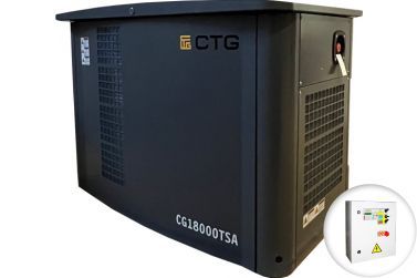 Газовый генератор CTG CG18000TSA в кожухе с АВР