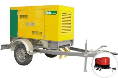 Дизельный генератор Mitsudiesel ЭД-60С-Т400-1РКМ29 в кожухе на шасси