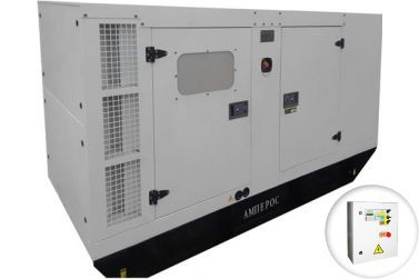 Дизельный генератор Амперос AD 180 I в шумозащитном кожухе с АВР