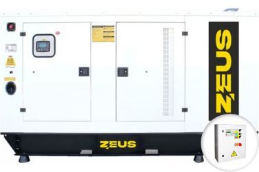 Дизельный генератор Zeus AD360-T400D в кожухе с АВР