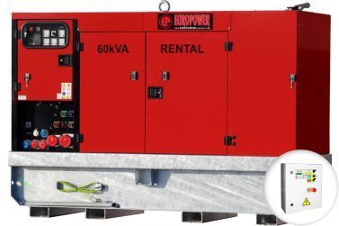 Дизельный генератор EUROPOWER EPSR 60 TDE в кожухе с АВР