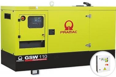 Дизельный генератор Pramac GSW110P в кожухе с АВР