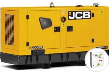 Дизельный генератор JCB G33QS в кожухе с АВР