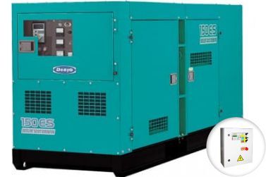 Дизельный генератор Denyo DCA-150ESK в кожухе с АВР