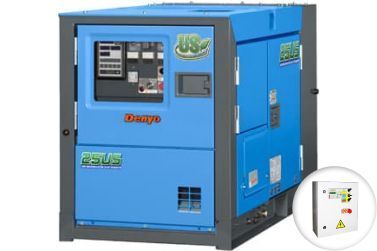 Дизельный генератор Denyo DCA-25USIE в кожухе с АВР