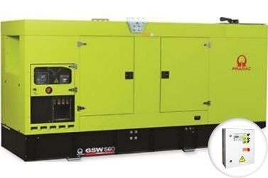 Дизельный генератор Pramac GSW560V в кожухе с АВР
