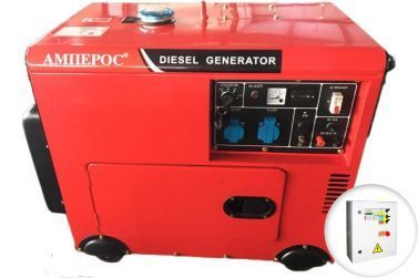 Дизельный генератор Амперос LDG 8500S-3 в шумозащитном кожухе с АВР