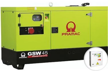 Дизельный генератор Pramac GSW45P в кожухе с АВР