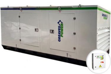 Дизельный генератор Greaves GPWII-320E в кожухе с АВР