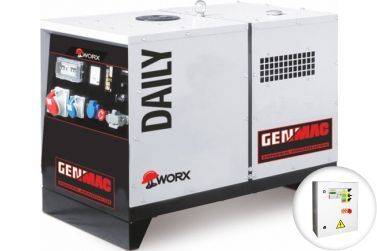 Дизельный генератор Genmac DAILY G11000KS в кожухе с АВР