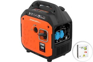 Бензиновый генератор Zongshen BQH 3300 E в кожухе с АВР