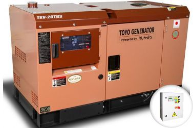 Дизельный генератор Toyo TKV-20TBS в кожухе с АВР