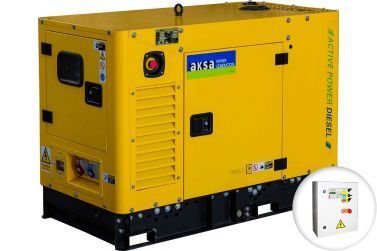 Дизельный генератор Aksa APD 13 A в кожухе с АВР