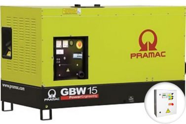 Дизельный генератор Pramac GBW15Y в кожухе с АВР